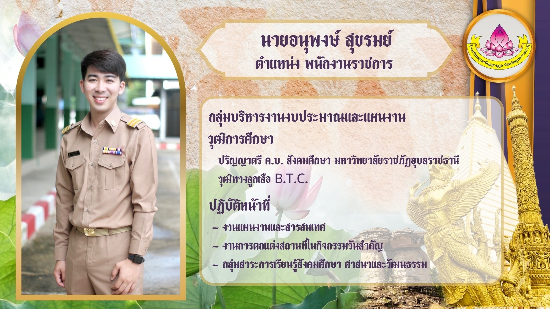 ภาพนายอนุพงษ์ สุขรมย์
